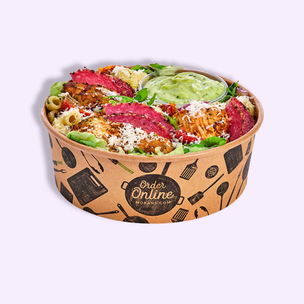 Picture of Salad Special Chicken Tuscan, Pesto Macaroni, Salami & Pesto Mayo 425g